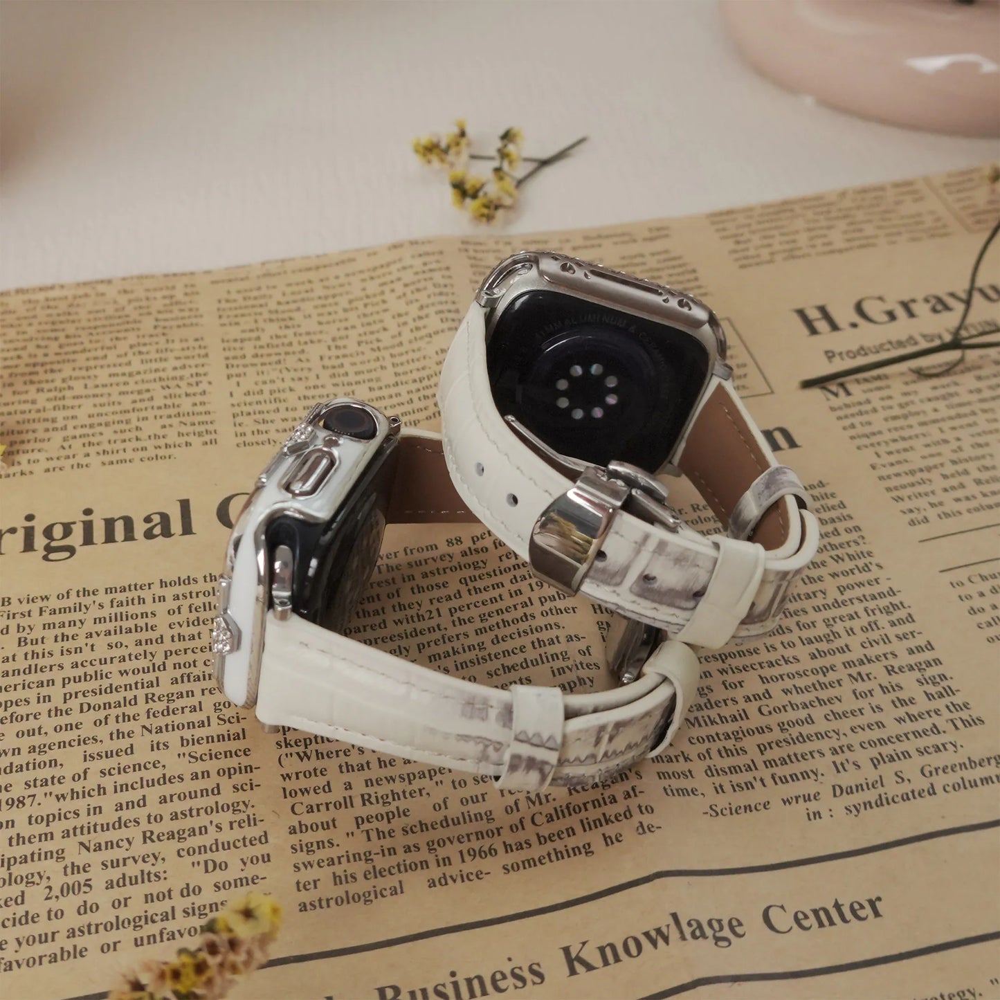 Crocodile Embossing Leather Apple Watch Band