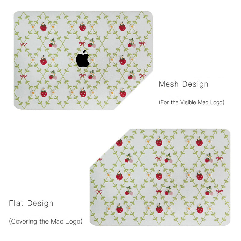 Embroidered Series ♾ Berry Meadow Delicate Stitch DetailingMacBook Case
