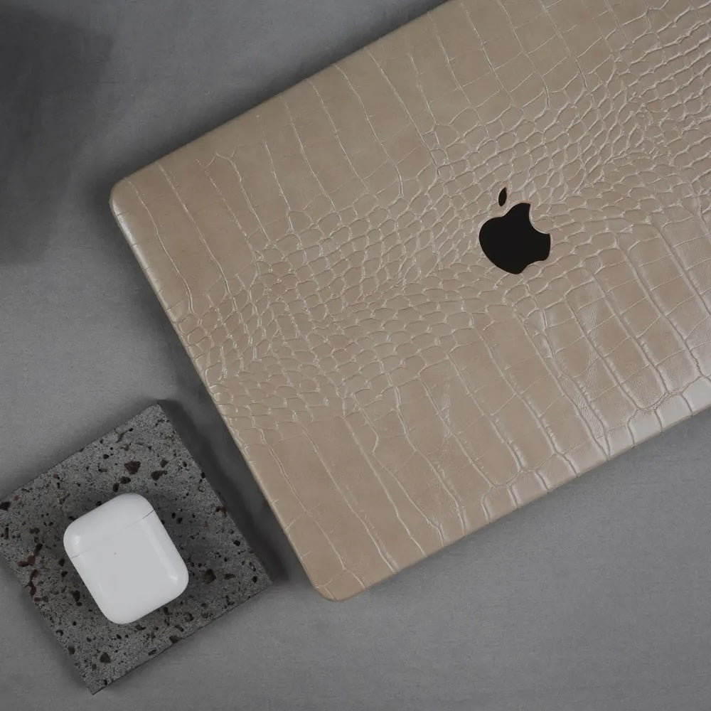 Morandi Crocodile Leather Macbook Case