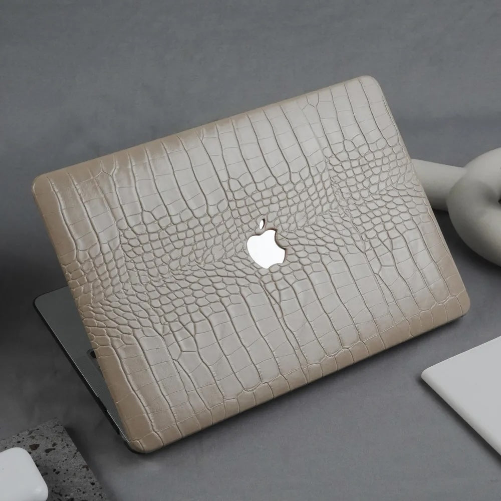 Morandi Crocodile Leather Macbook Case