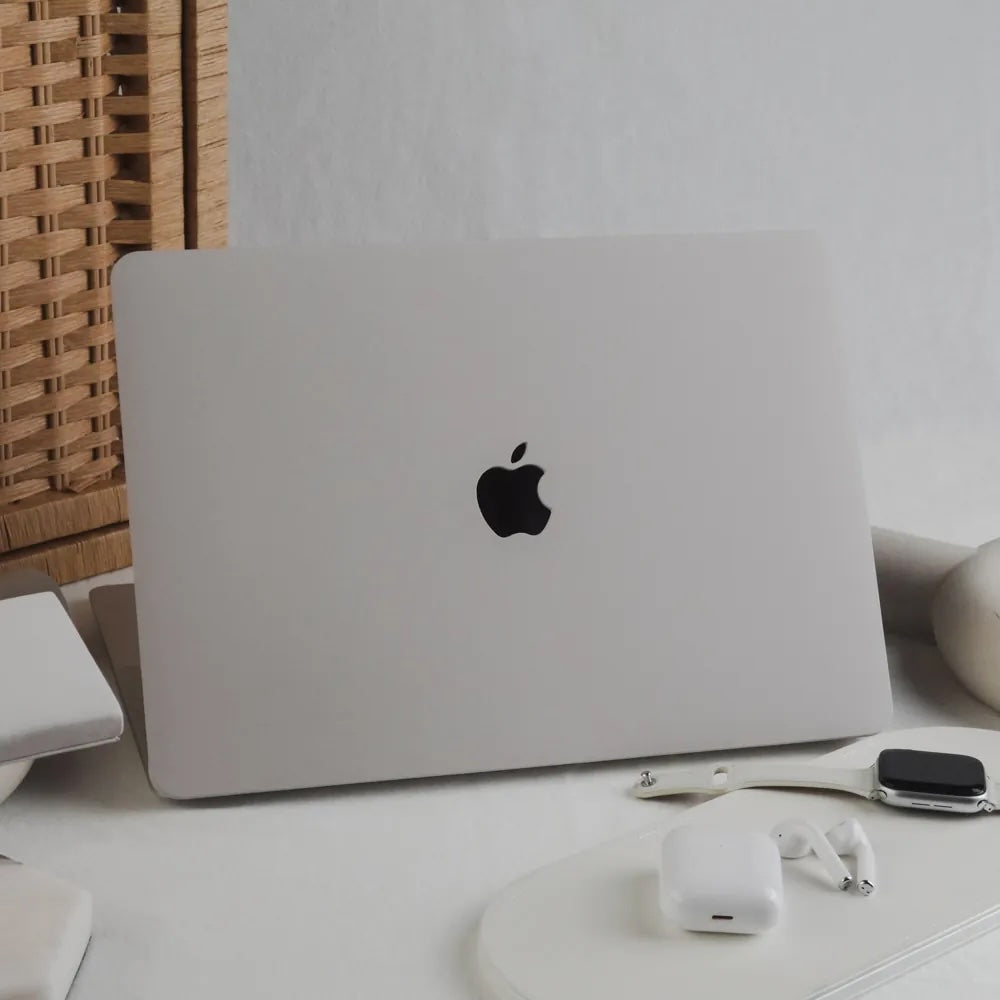 Cream Rock Grey Macbook Case