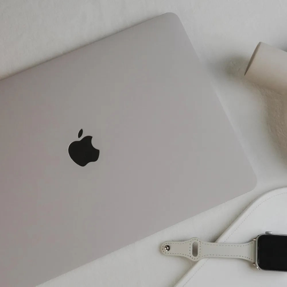 Cream Rock Grey Macbook Case