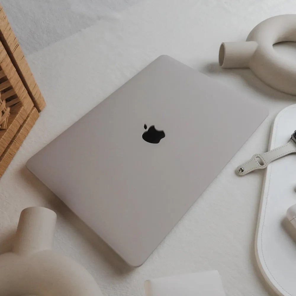 Cream Rock Grey Macbook Case