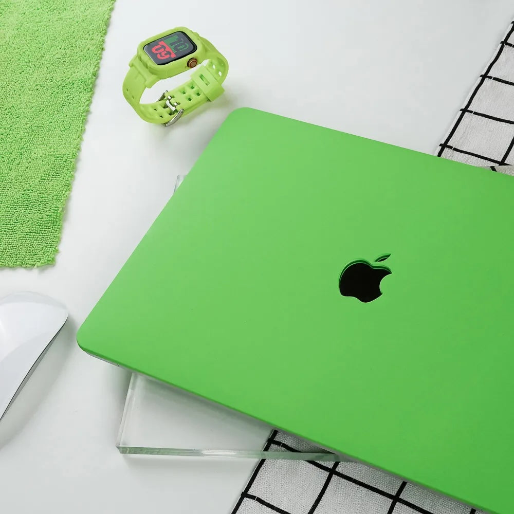 Fluorescent Green Frosted Macbook Case