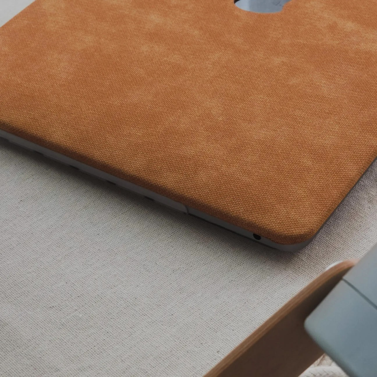 Cocoa Brown Suede Leather Macbook Case
