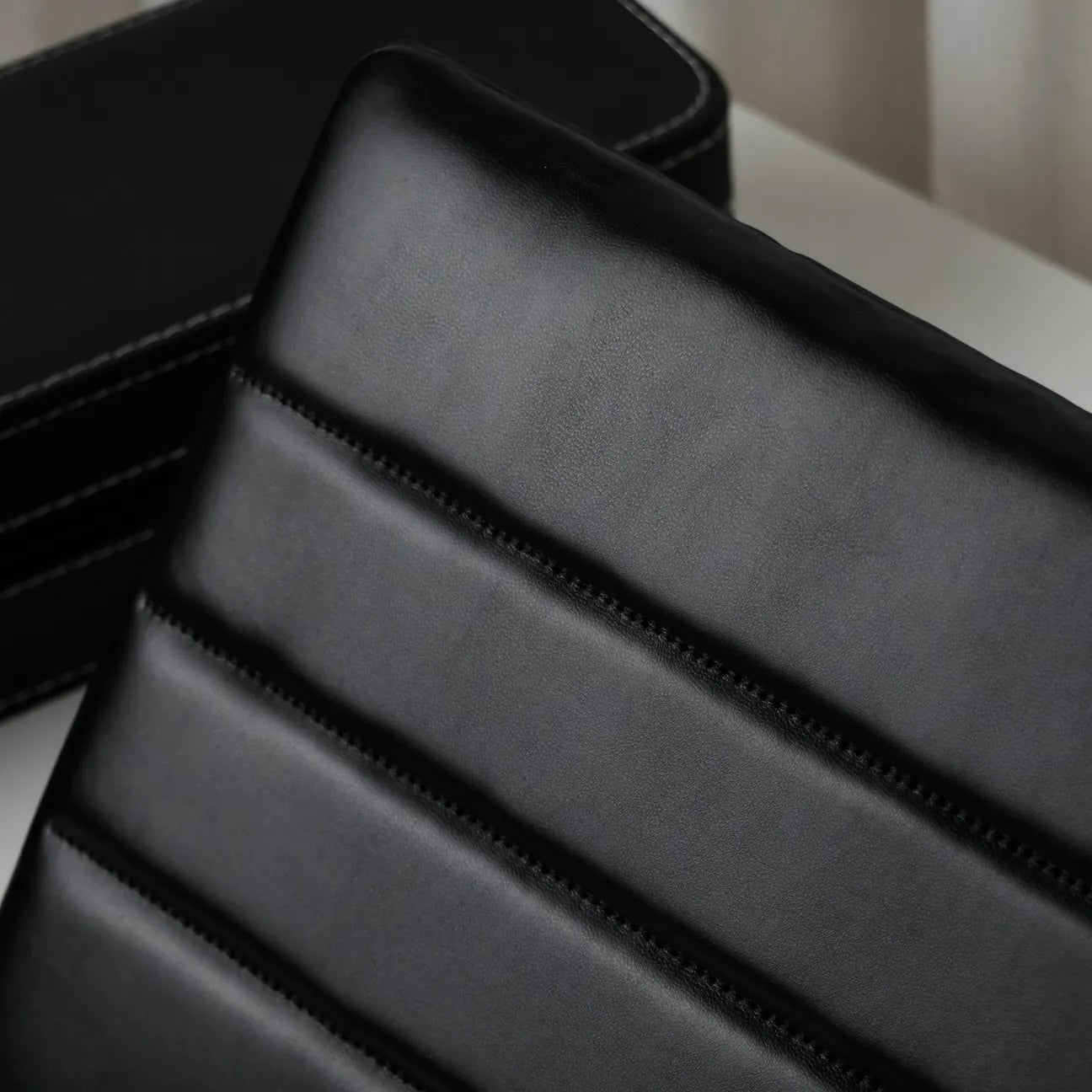 Black Luxury Fashion Soft Puffer Leather Macbook Case