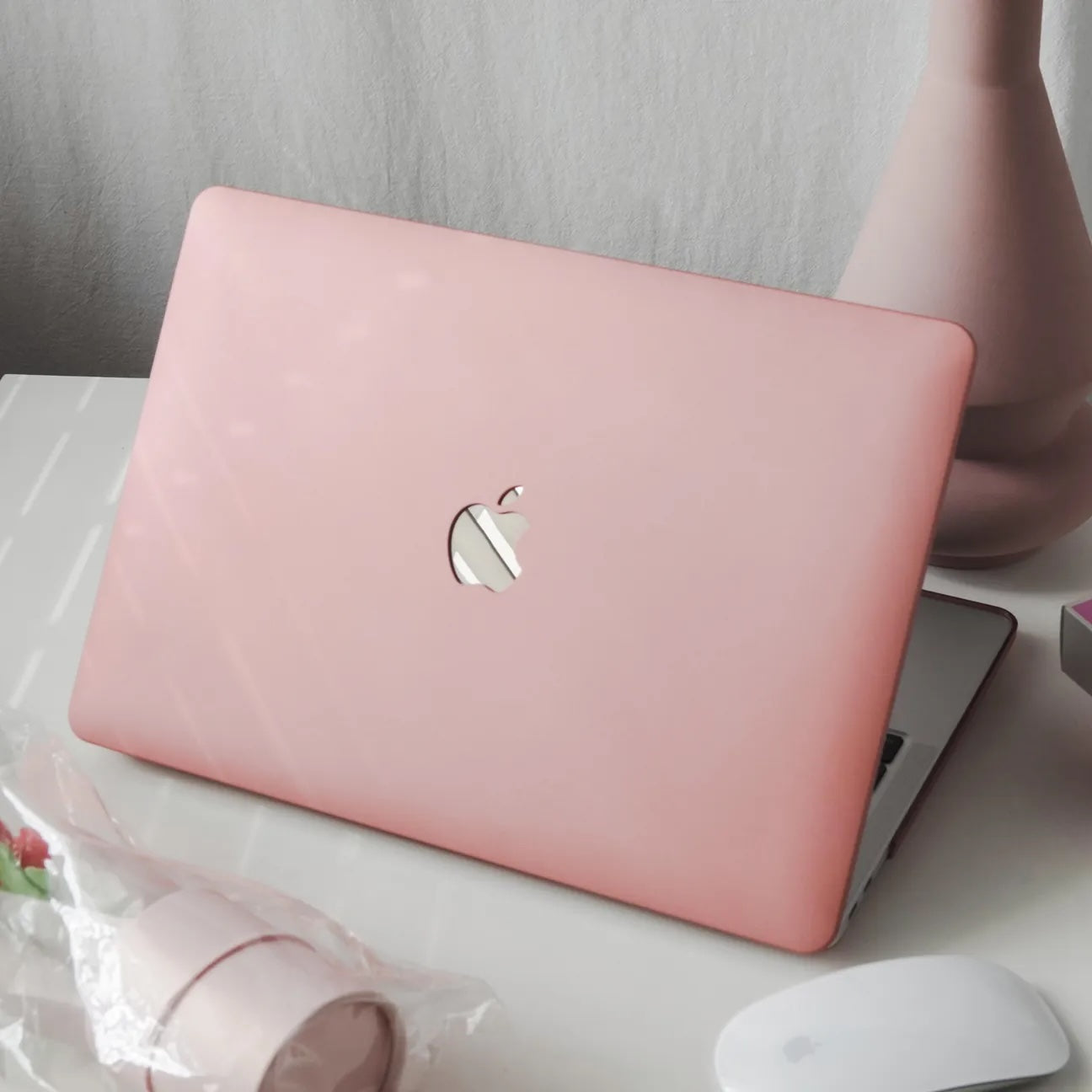Clearance - Cream Series Glossy Pink Macbook Case