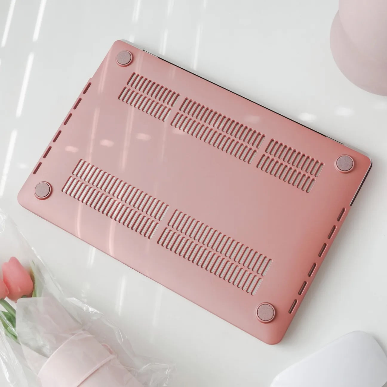 Clearance - Cream Series Glossy Pink Macbook Case