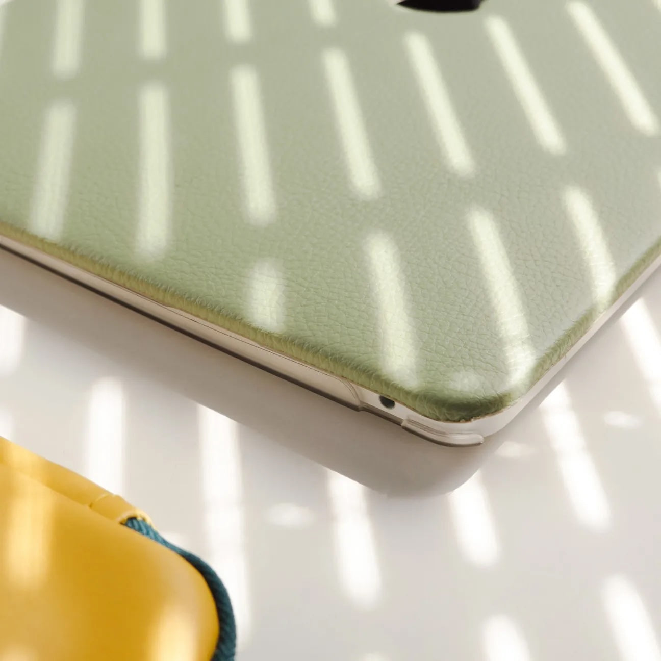 Green Lychee Peel Leather Macbook Case