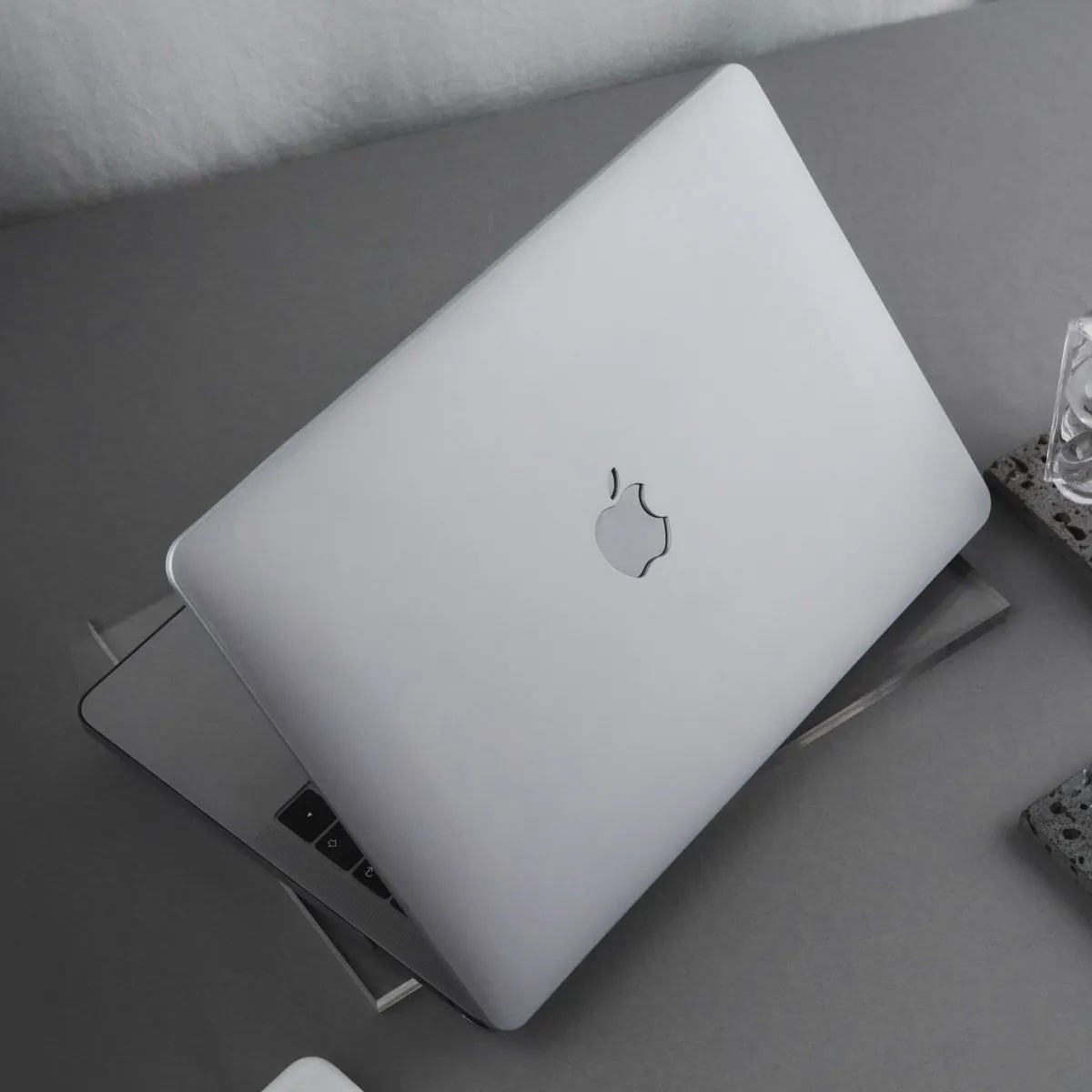 Cream Silver Macbook Case