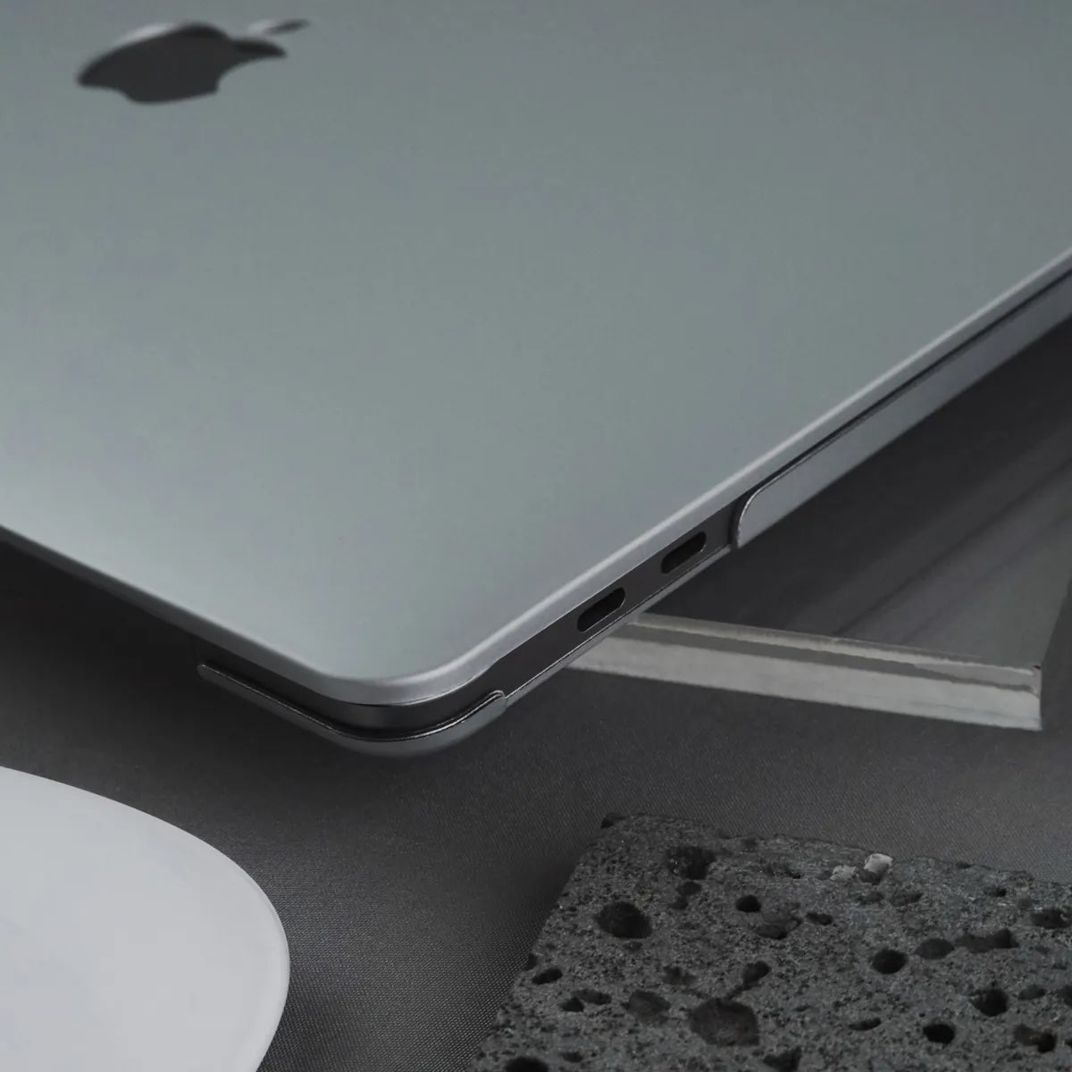 Cream Silver Macbook Case