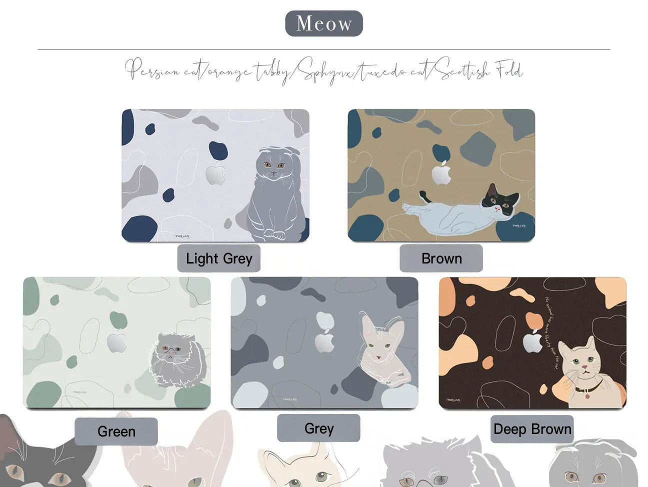 This is us design series Cute Cats Macbook case