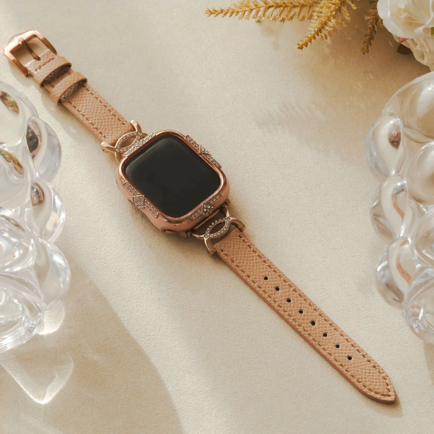 Crown-Embellished Diamond 2-in-1 Protective Case for Apple Watch