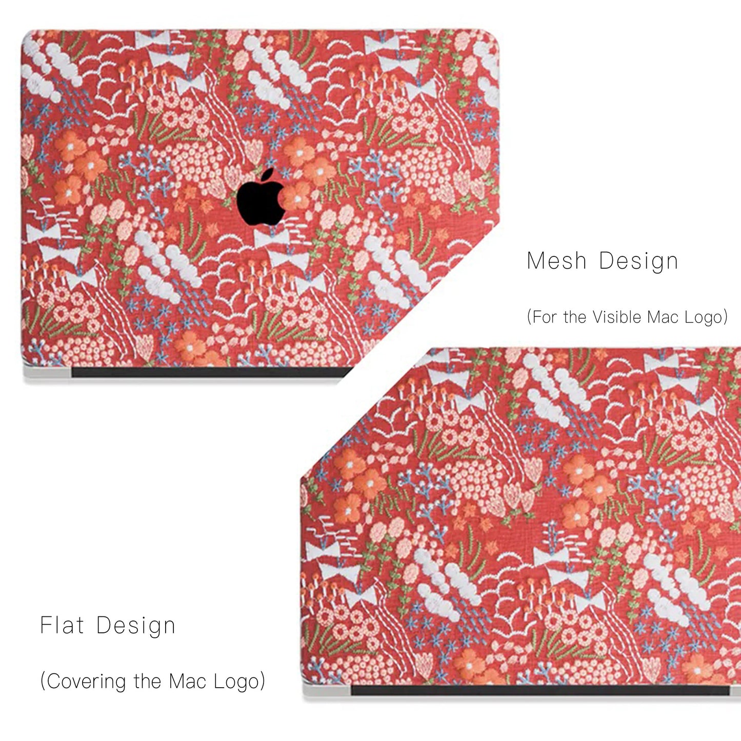 Bloom Embroidered Leather Macbook Case
