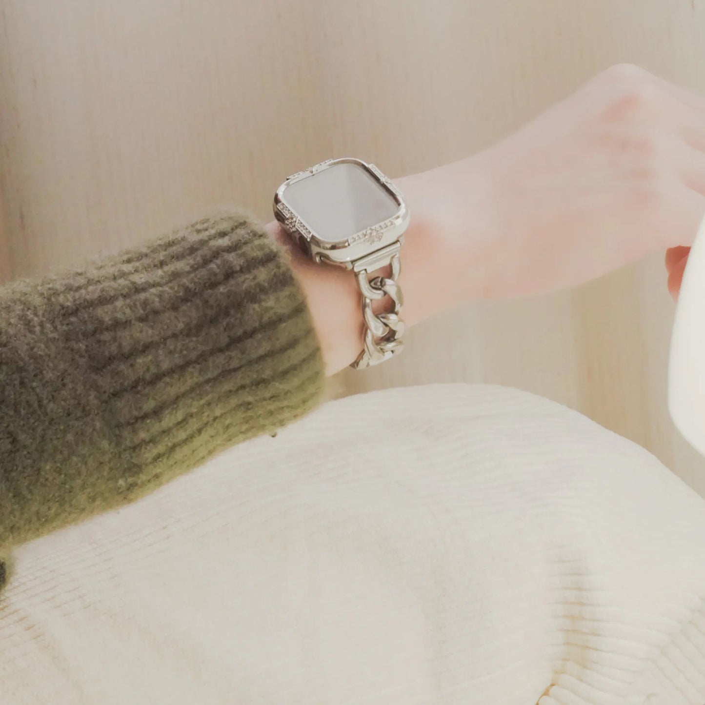 Classic Single Buckle Chain Metal Apple Watch Band