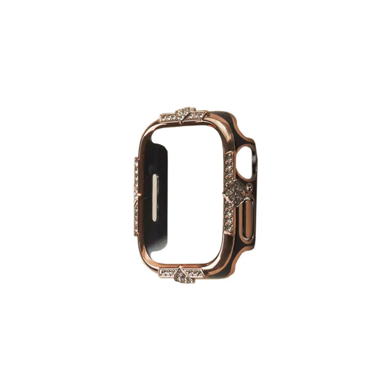 Crown-Embellished Diamond 2-in-1 Protective Case for Apple Watch