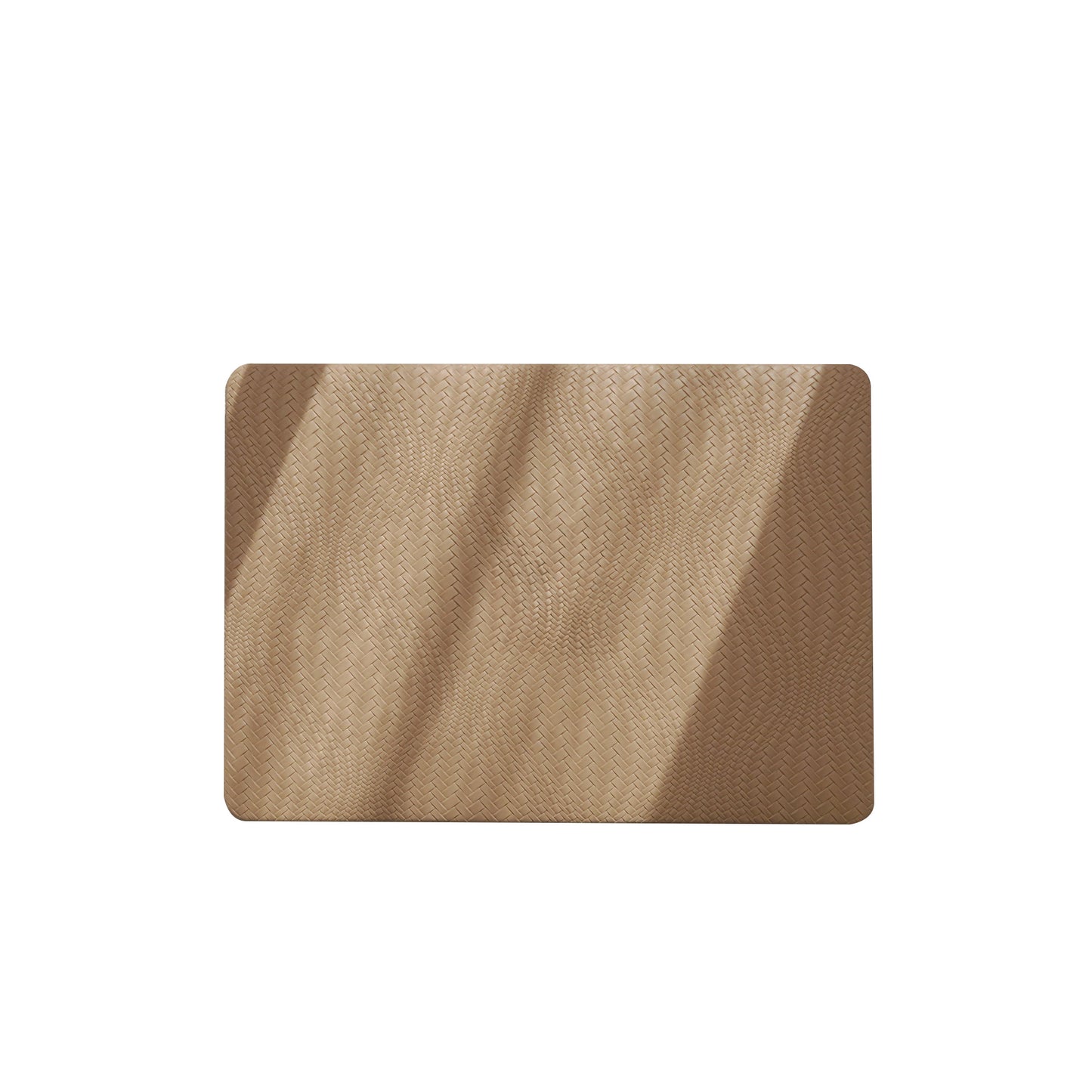 Leather Series ♾ Brown Woven Curved Pattern MacBook Case