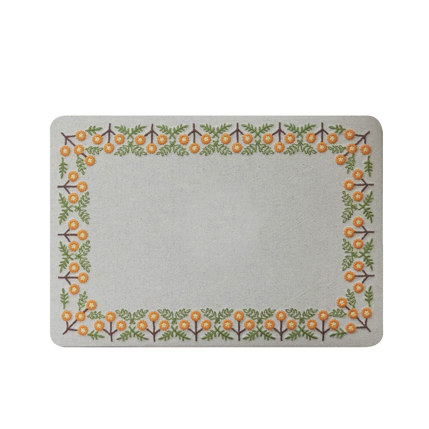 This is us Sunny Blossom Path ♾ Textured Stitching Ivory Mac Case