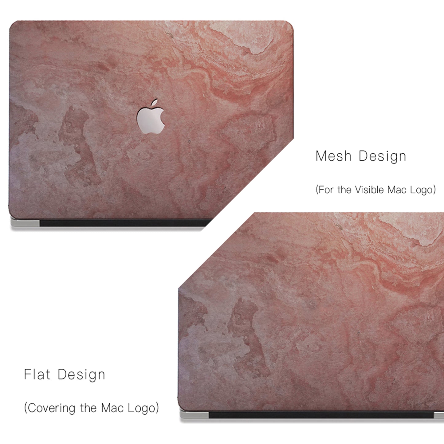 Marble ♾ Pink Textured elegance for your Mac case