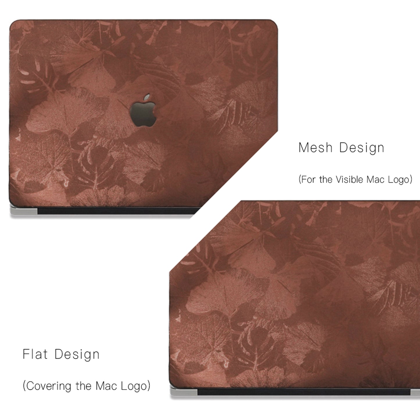 Leather Series ♾ Lucky Clover Laser-Engraved Leather Brown MacBook Case