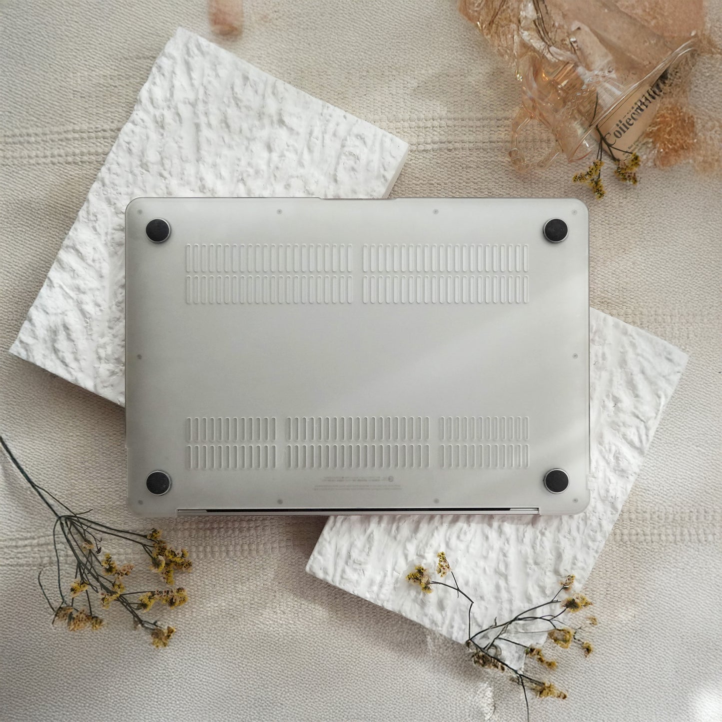Embroidered Series ♾ Pink Mood Delicate Stitch Detailing MacBook Case