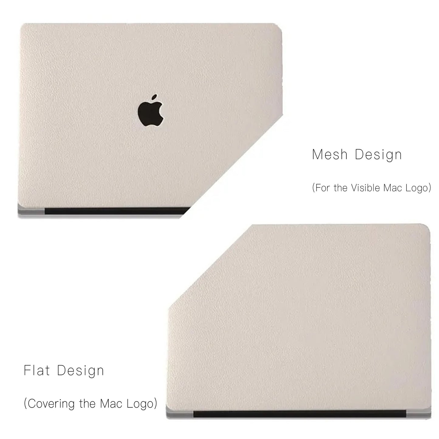 White Lychee Peel Leather Macbook Case
