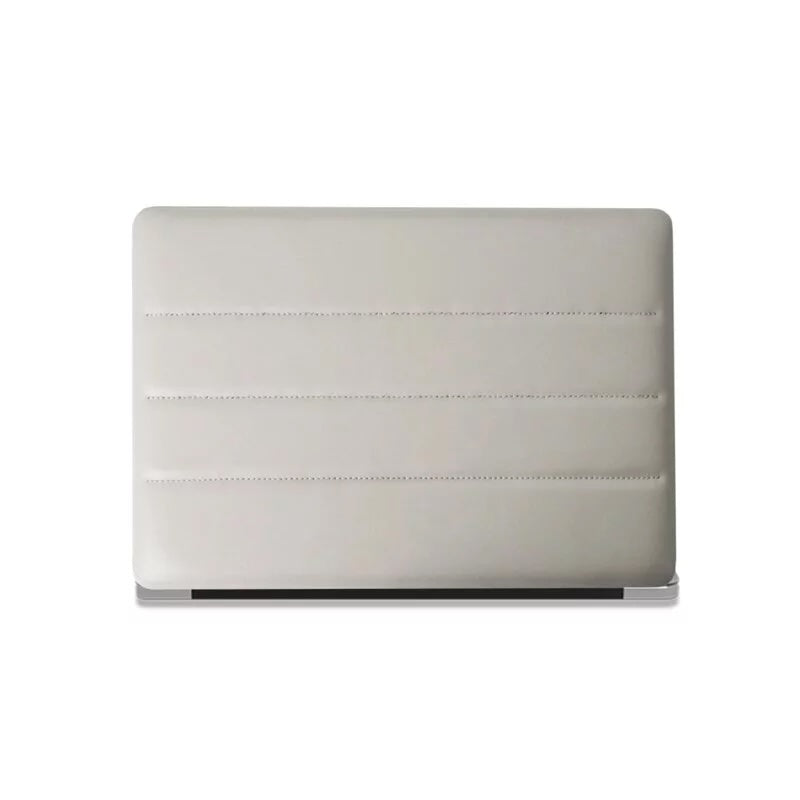 Antique White Luxury Fashion Soft Puffer Leather Macbook Case