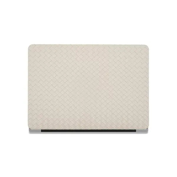 Thin Antique white Weave Texture Leather Macbook Case