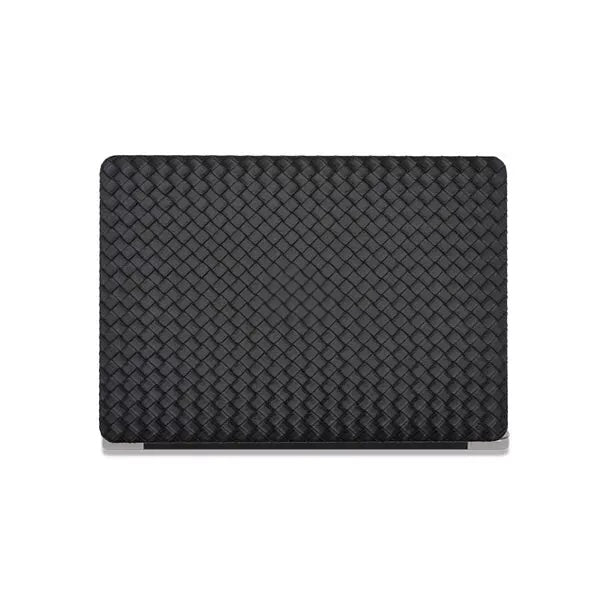Black Thin Weave Texture Leather Macbook Case