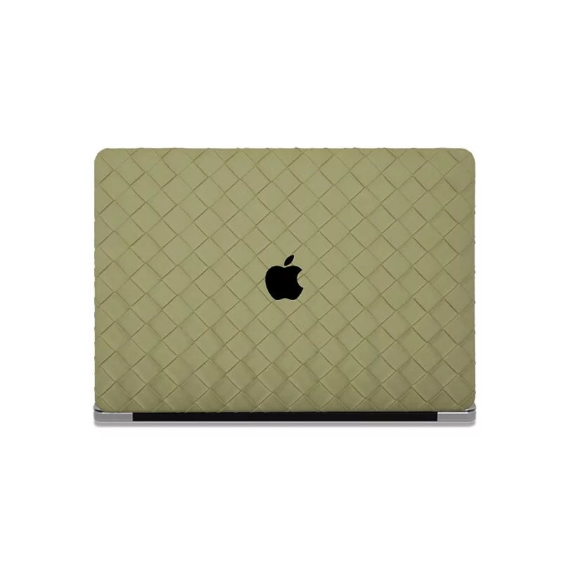 Green Weave Texture Leather Macbook Case