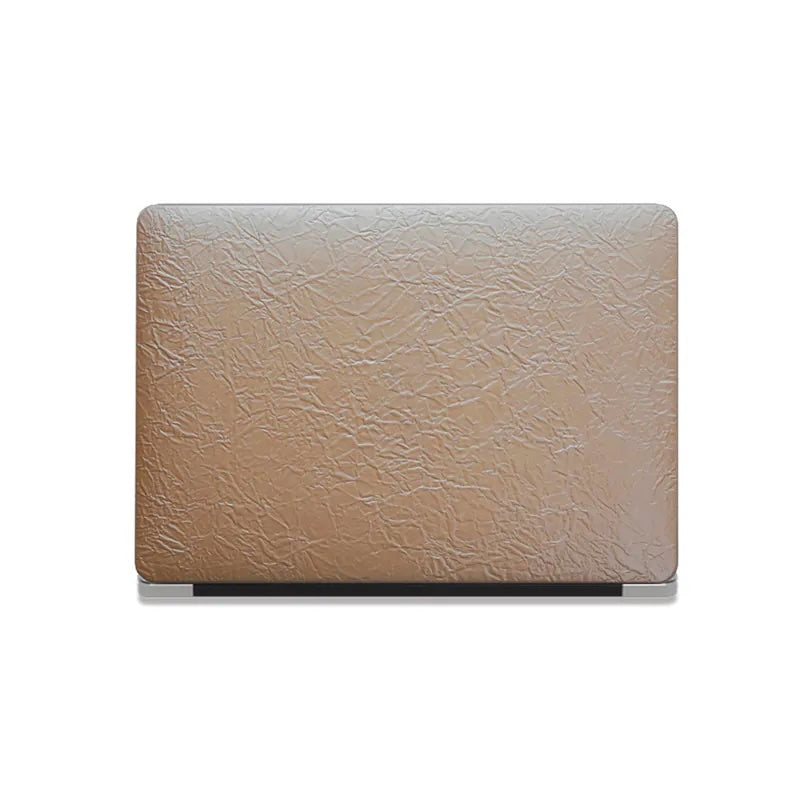 subtle gold Irregular Leather Macbook Case