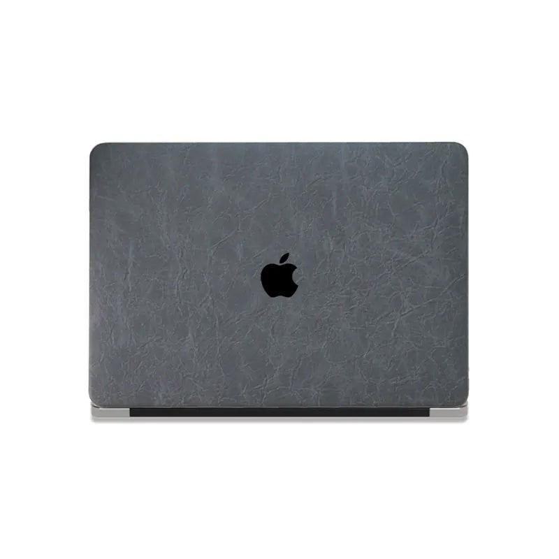 Grey Rock Texture Leather Macbook Case