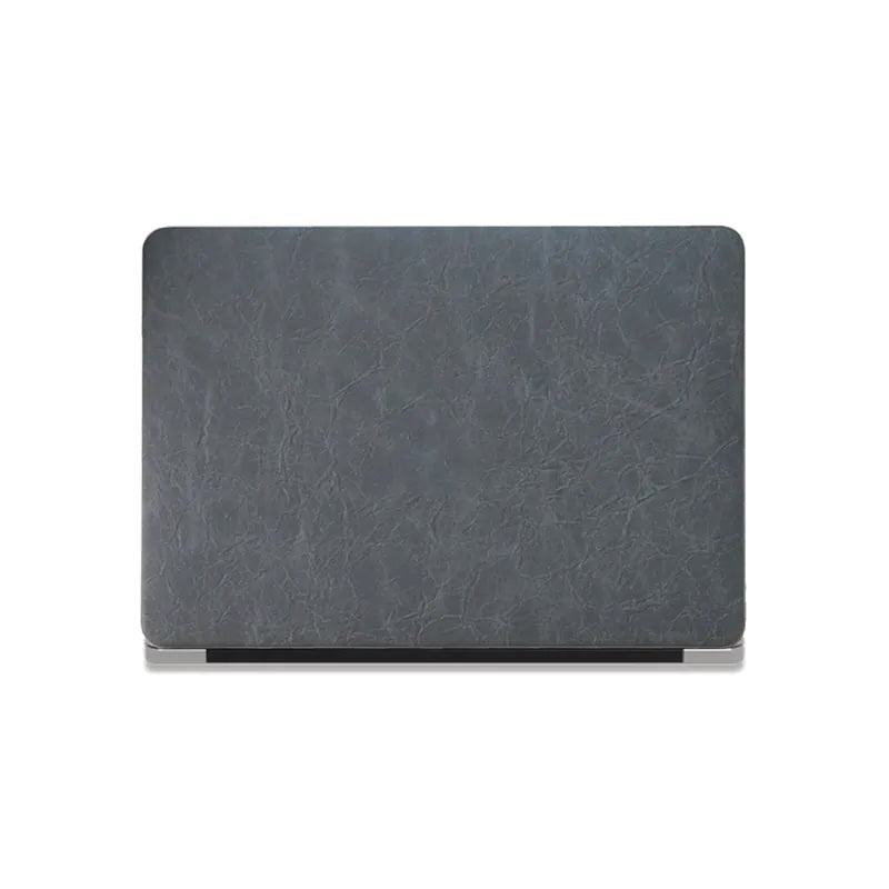 Grey Rock Texture Leather Macbook Case