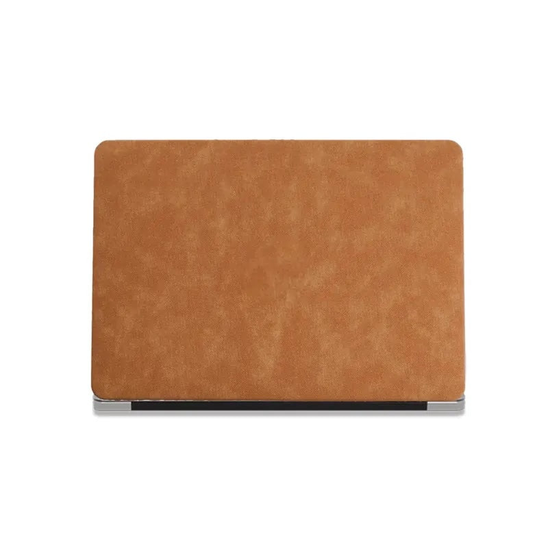 Cocoa Brown Suede Leather Macbook Case