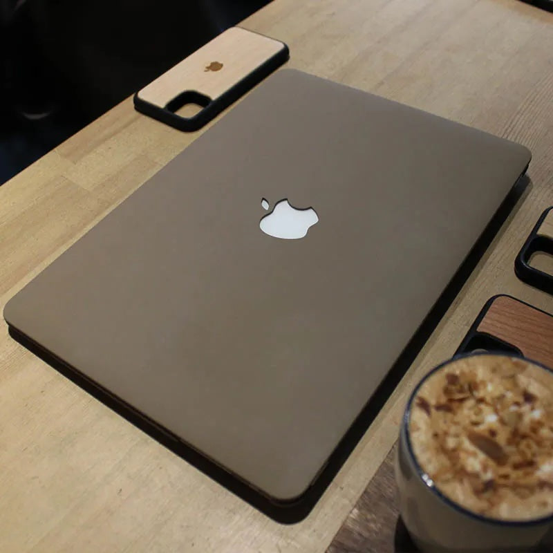 Cream Morandi Mocha brown Macbook Case