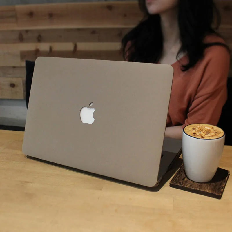 Cream Morandi Mocha brown Macbook Case