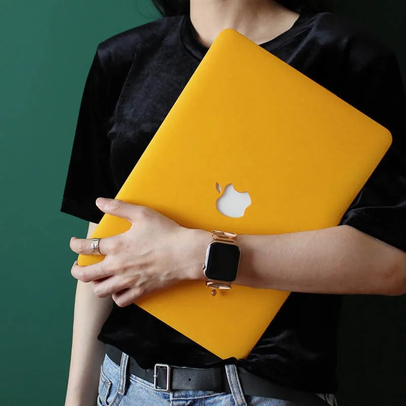 Yellow Frosted Macbook Case