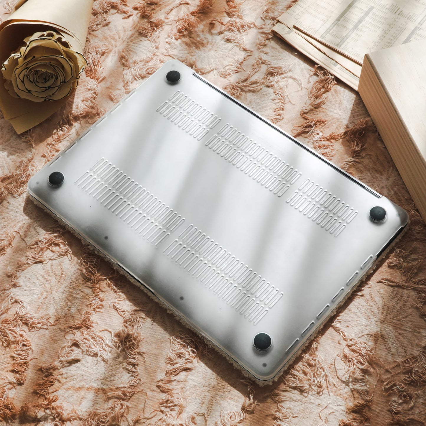 This is us designer-style teddy fleece ♾ little white dog premium leather Macbook case