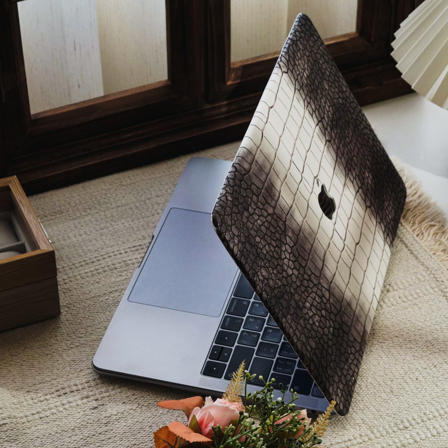 Himalaya ♾ Crocodile Leather Dark Brown Macbook Case