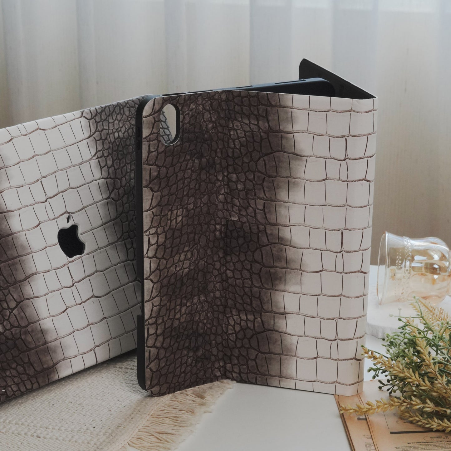 This Is Us Himalaya ♾ Gradient White & Dark Brown Pencil Magnetic Slot iPad Case