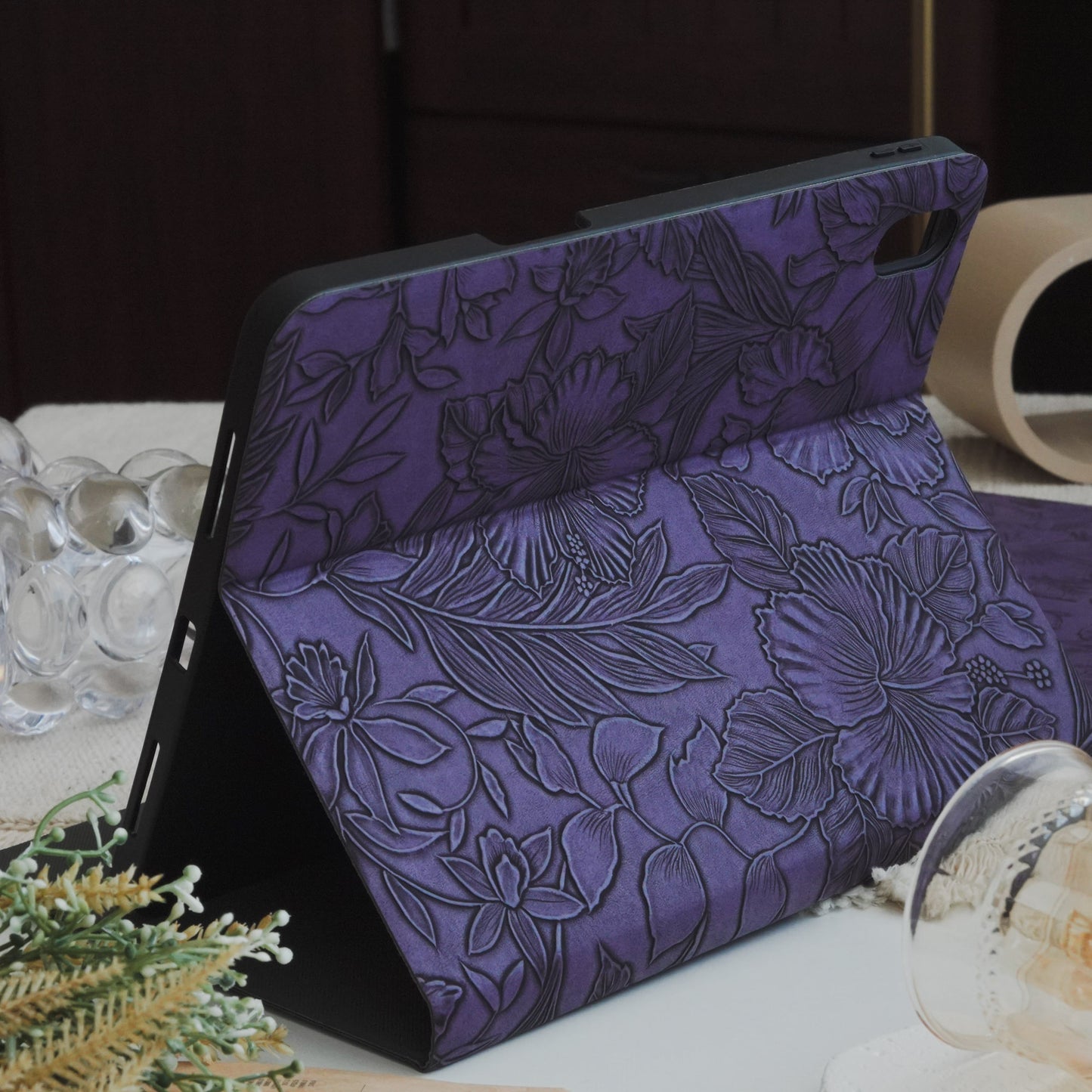 This Is Us Exquisite Embossing ♾ Cool Purple Pencil Magnetic Slot iPad Case