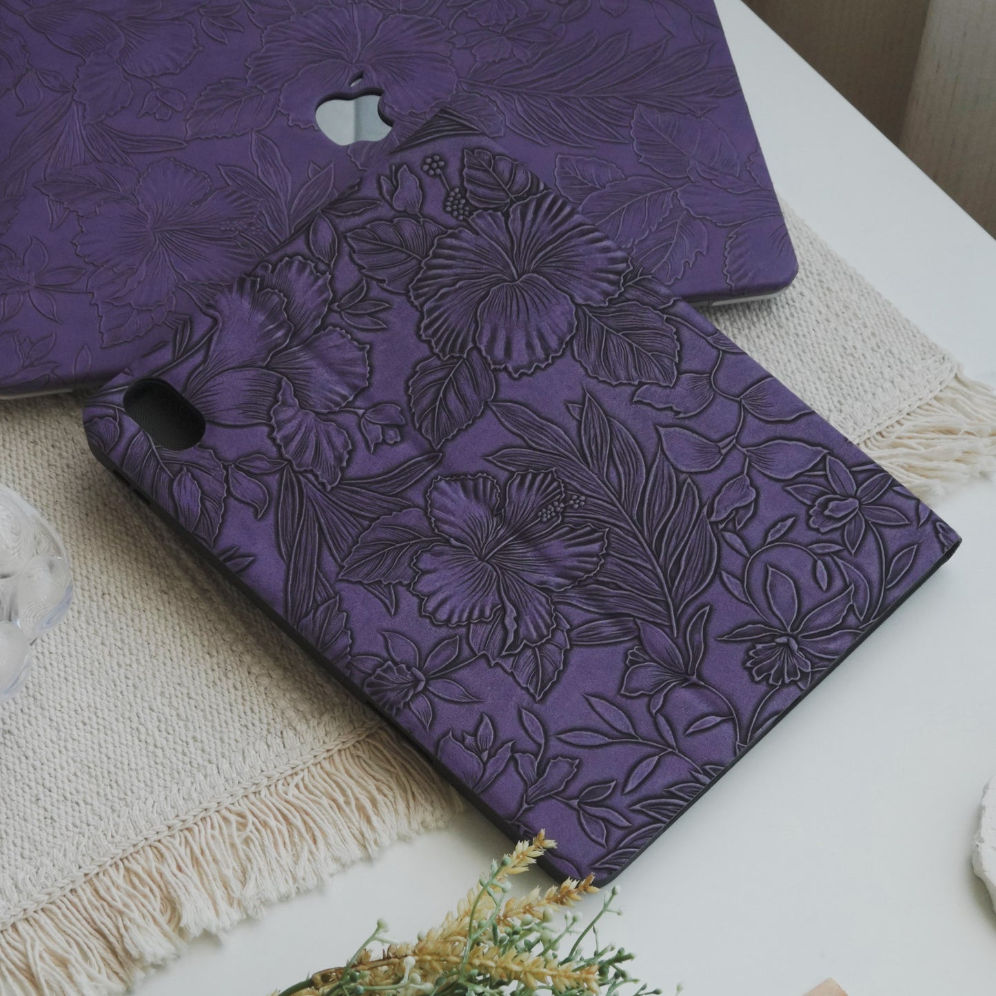 This Is Us Exquisite Embossing ♾ Cool Purple Pencil Magnetic Slot iPad Case
