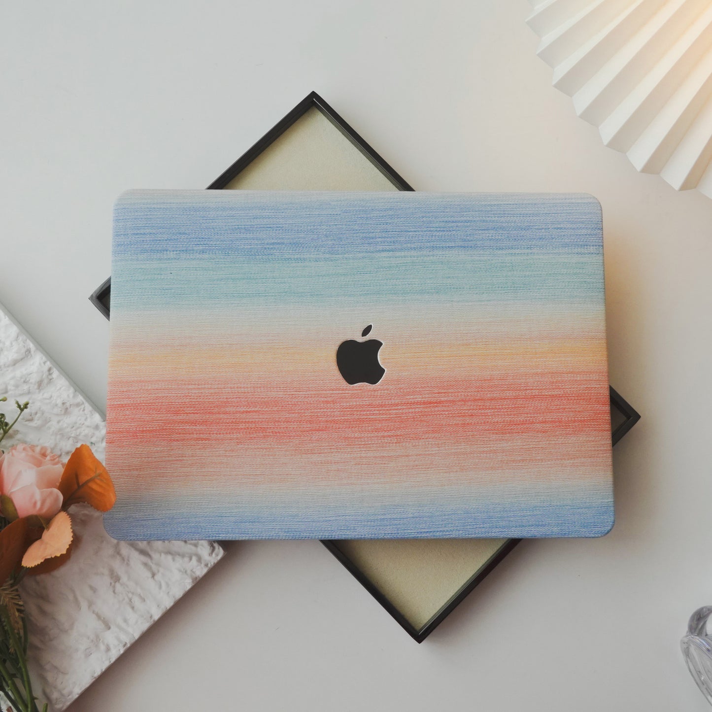 This is us Exquisite Leather ♾ Rainbow Striped Mac Case