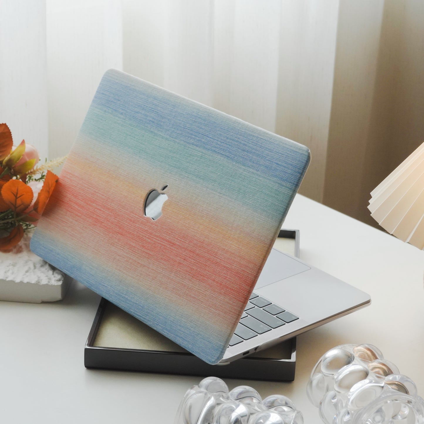 This is us Exquisite Leather ♾ Rainbow Striped Mac Case