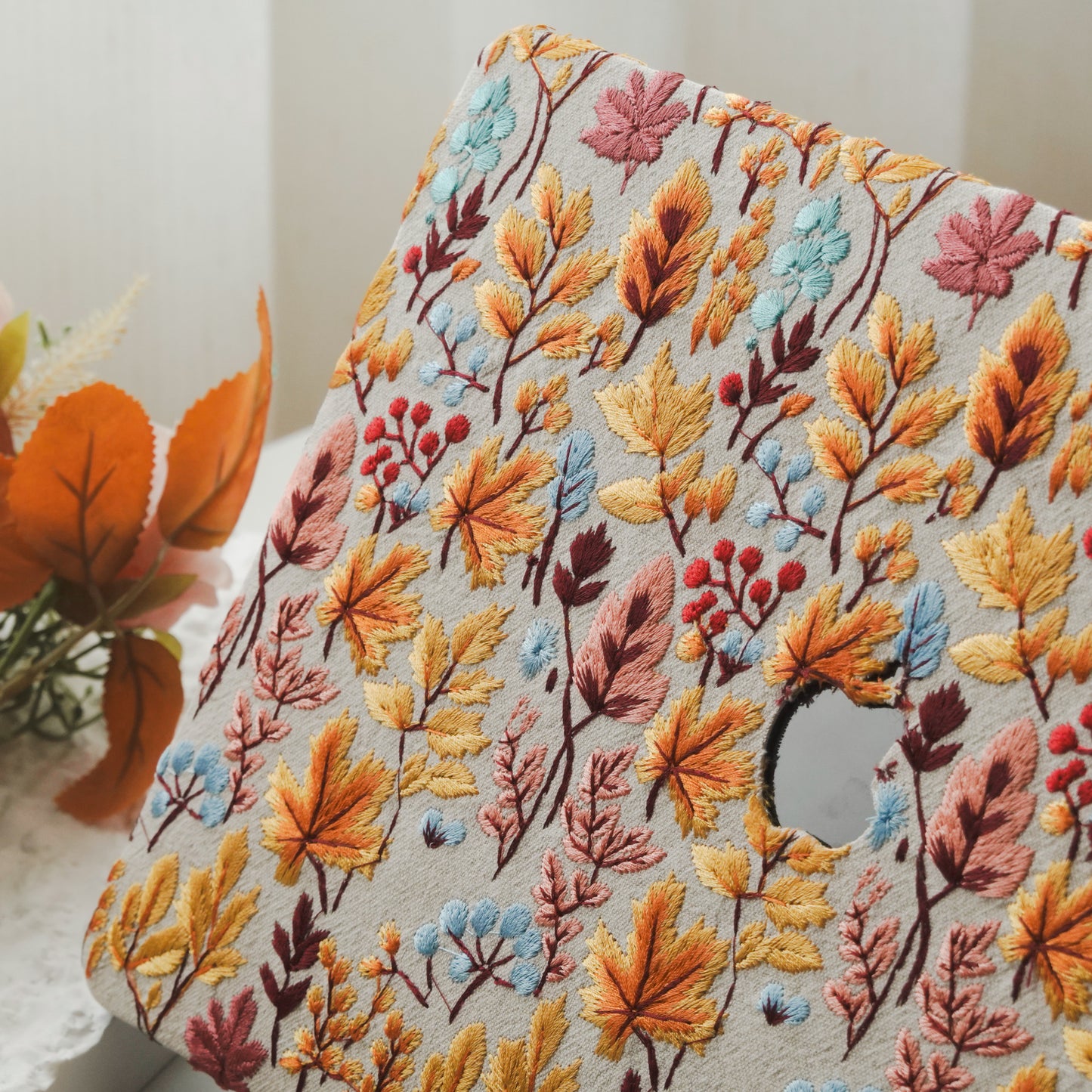 This is us Exquisite Leather ♾ Autumn Leaf Embroidery MacBook Case