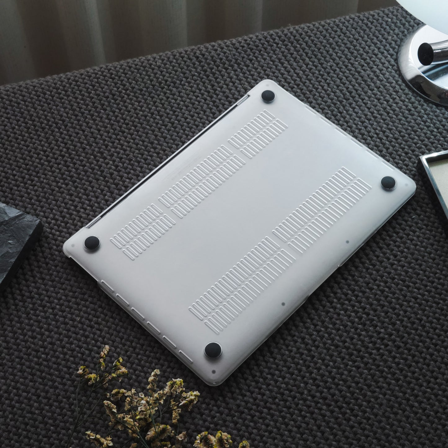 Embroidery Series ♾ Pastoral Blues American-Style Textured Stitching Mac Case