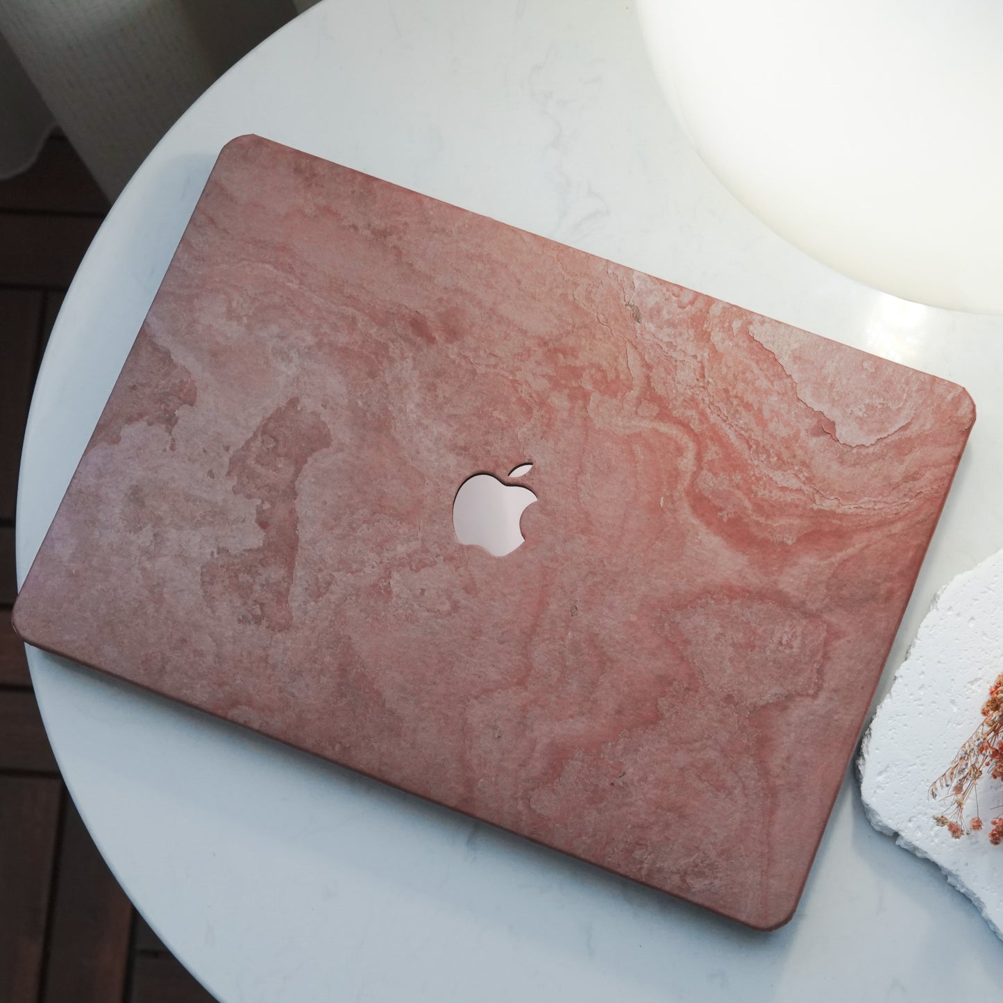 Marble ♾ Pink Textured elegance for your Mac case