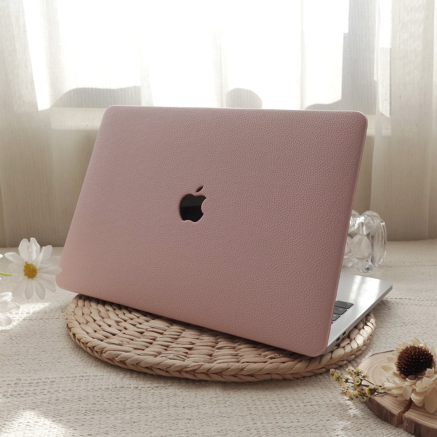 Cherry Blossom Lychee Grain Macbook Case