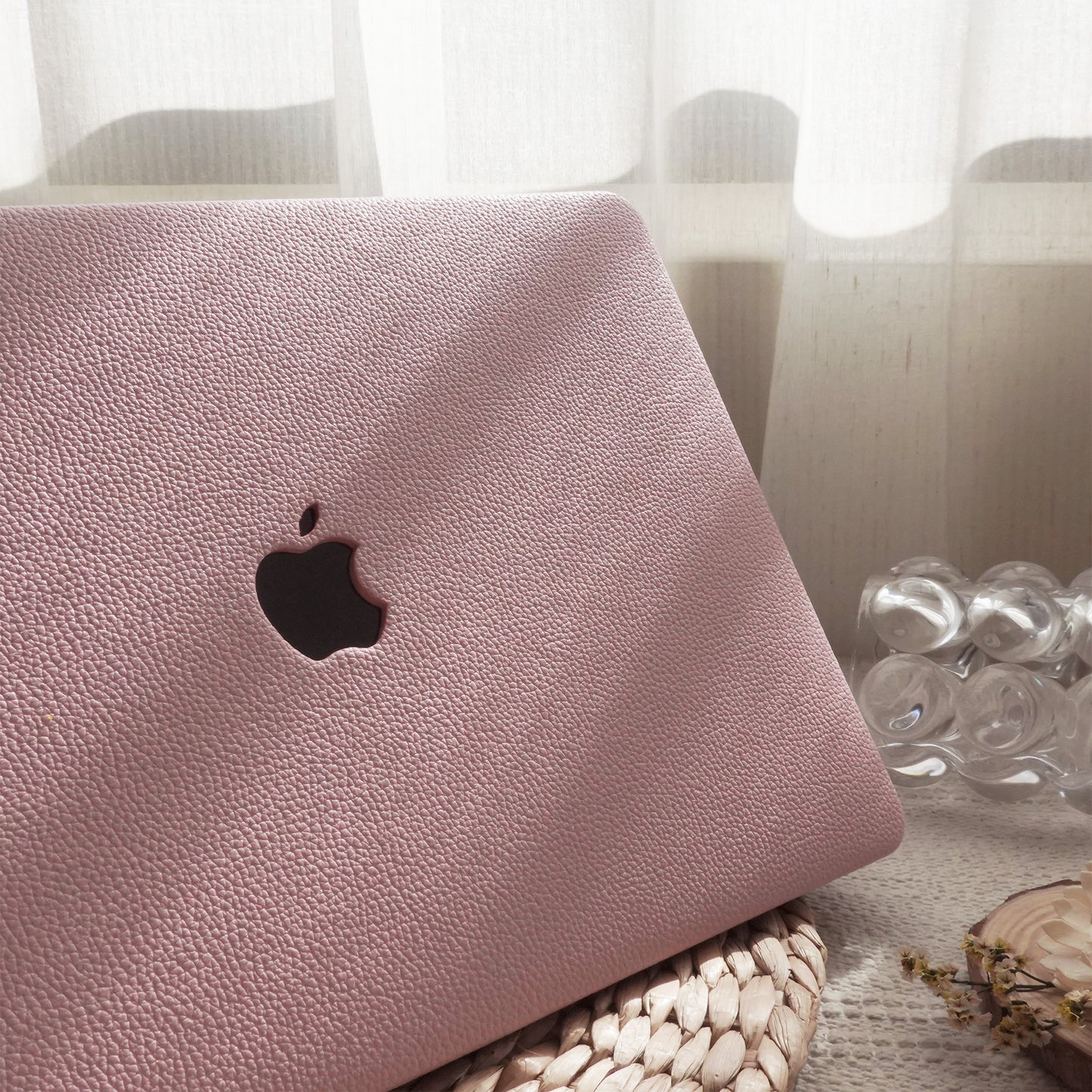 Cherry Blossom Lychee Grain Macbook Case
