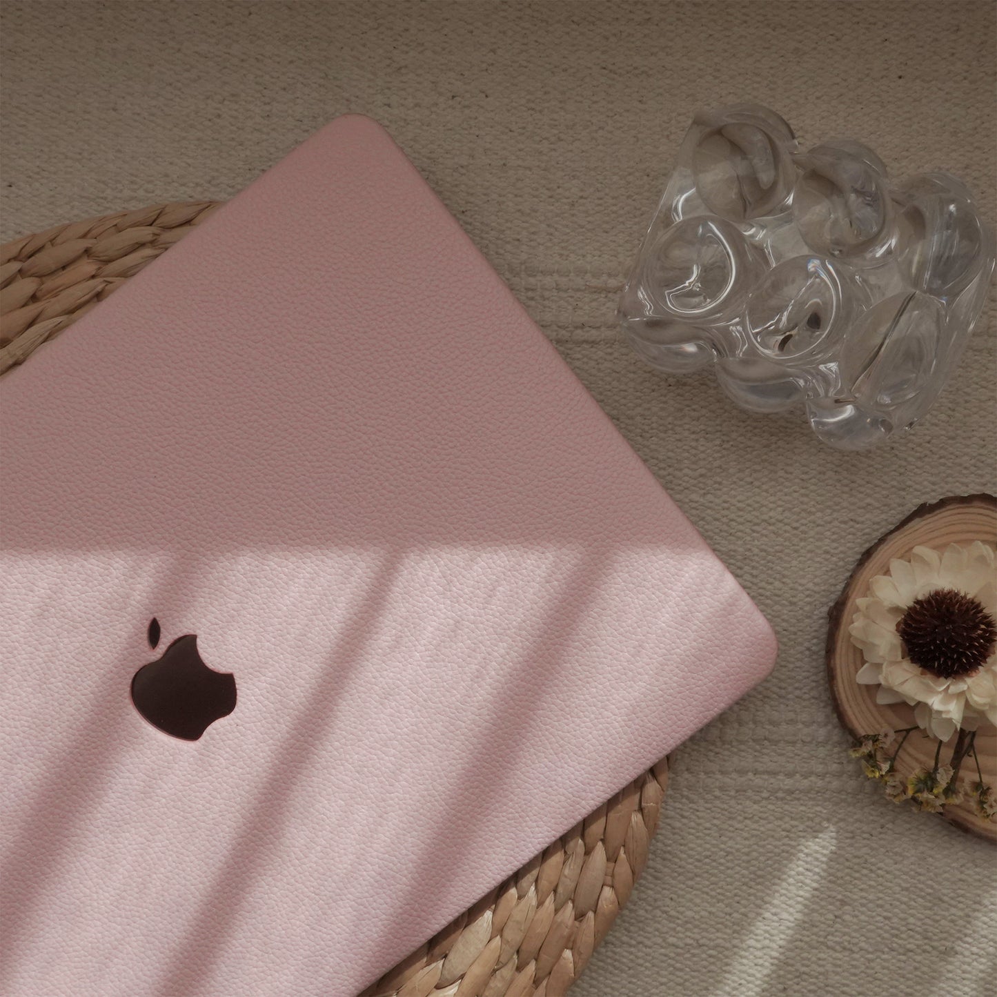 Cherry Blossom Lychee Grain Macbook Case